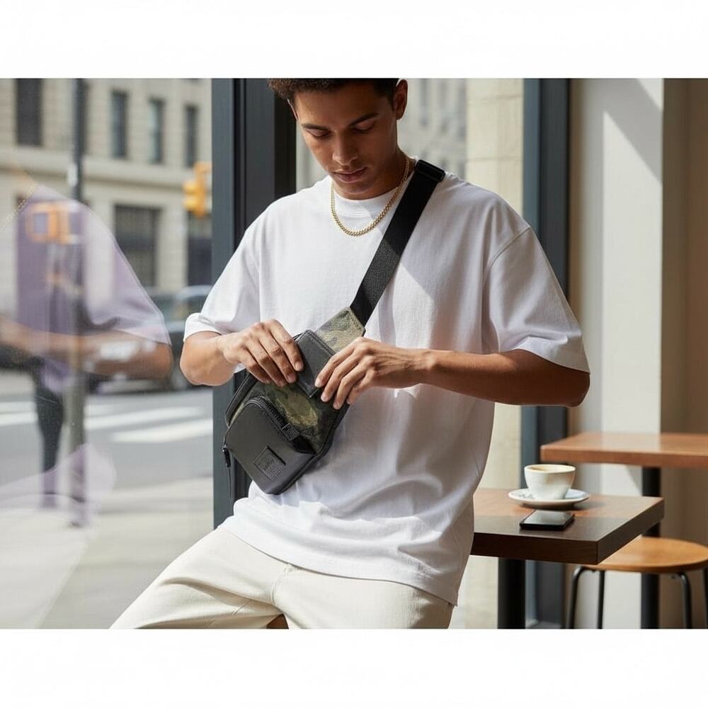 Coach Track Belt Bag In Signature Canvas With Green Camo Print CM184 - Picture 4 of 4